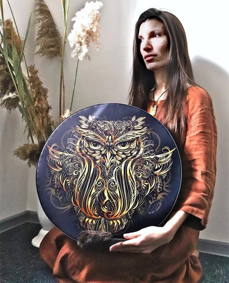 Alchemy Moon Drum Sound Healing Tool VEGAN SHAMAN DRUM Sa
