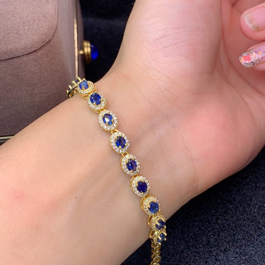 Natural Sri Lanka Sapphire Bracelet Crystals