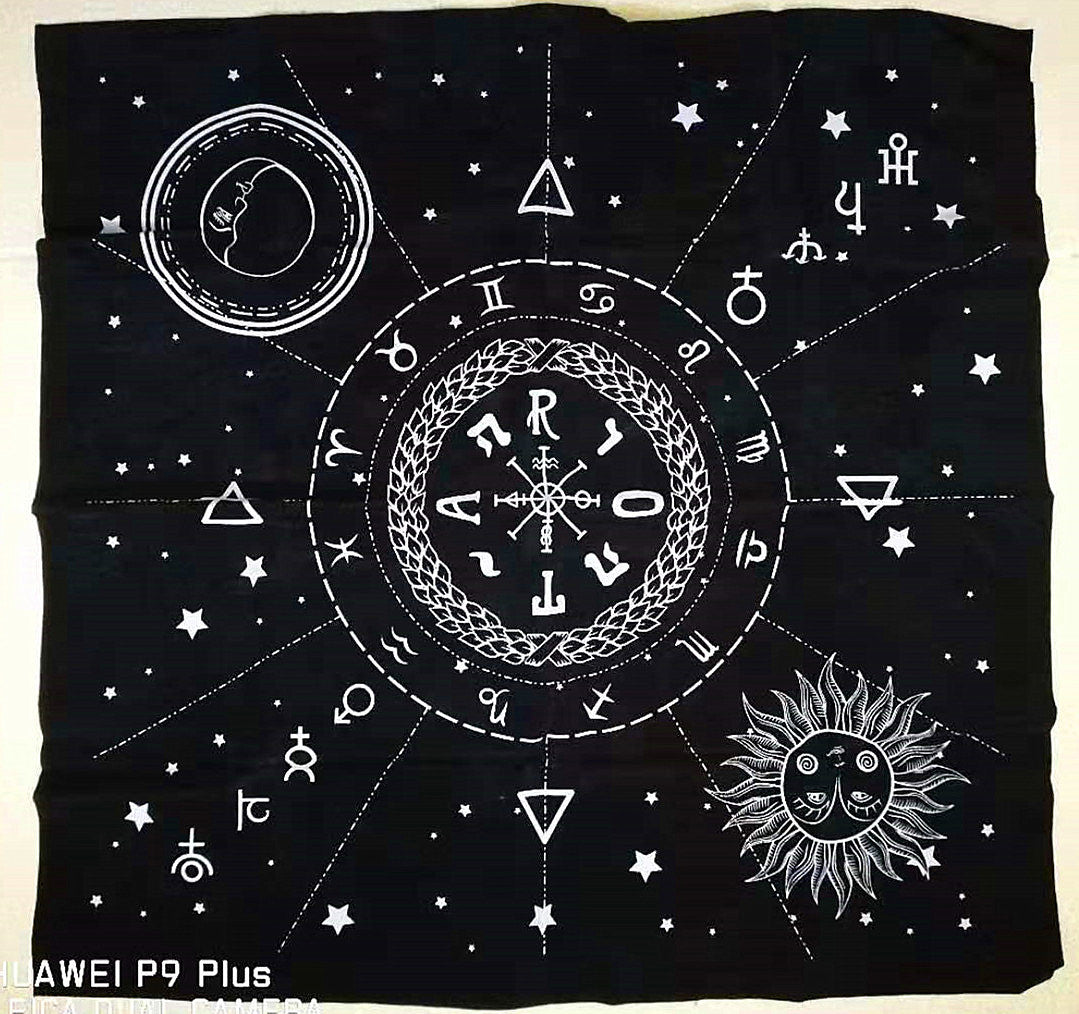 Tarob divination altar tarot tablecloth twelve constellation horoscope tarob